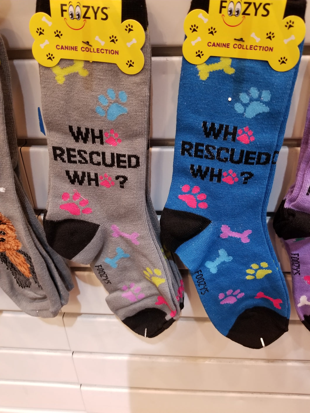 Dog Socks Who Rescued Who?